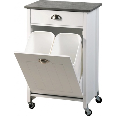 Kesper Kuchyňský regál s odp. koši na tříděný odpad šedý – Zboží Mobilmania