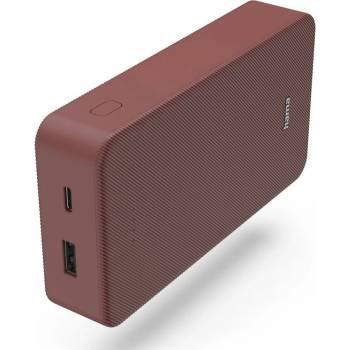 Hama Външна батерия /power bank/ Hama Colour 20, 20 000 mAh, червена, 1x USB-C, 1x USB-A (HAMA-201717)