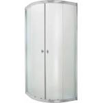 INVENA Полукръгла душ кабина Invena Marbella с плъзгащи се врати 80x80, хром матово стъкло (AK-46-181-O)