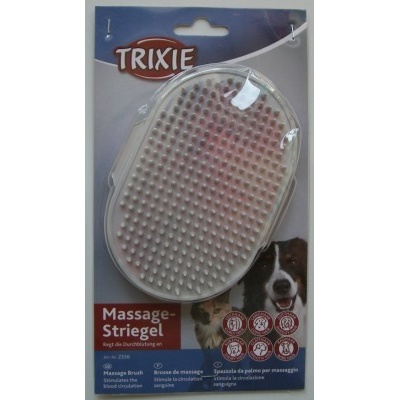 Trixie hrebeň ovál gumový na ruku DELUXE 9 x 13 cm