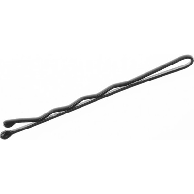 Waved balled black hair grip - 60 mm 100 ks