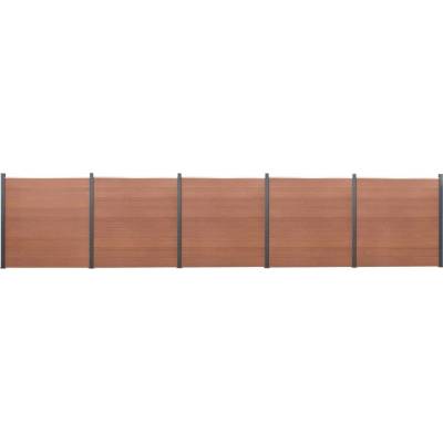 vidaXL Sada plotových dílců hnědá 872 x 186 cm WPC