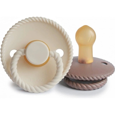 Frigg dudlík Rope 2 pack kaučuk Cream/Sepia