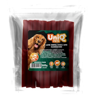 Uniq Pets Dog Dental Sticks Lamb Glucosamine 15cm, 500g - лакомства за зъби и стави
