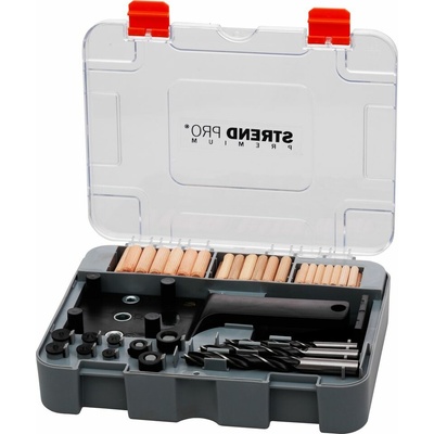 STREND PRO Premium Sada Strend Pro Premium, na vŕtanie otvorov pre kolíkové spoje, pre stolárov, 83 ks