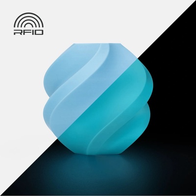 Bambu Lab PLA филамент Bambu Lab PLA Glow, 1.75 mm, 1.0 kg, Color 15600, Glow Blue, Spool