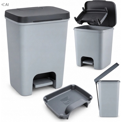 Curver Essentials 40 l antracit / silver 00760-686