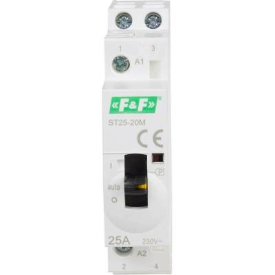 F&F STYKAČOVÉ SPÍNAČE 230-240V AC 2x NO 25A ST25-20-M F&F stykače
