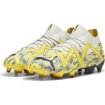 PUMA Дамски футболни бутонки Puma Future Ultimate. 1 Womens Firm Ground Football Boots - Grey/Yellow