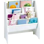  Дървен Органайзер за Детски Книжки и Играчки, Етажерка с Рафтове за Детска Стая - white (tf4912)