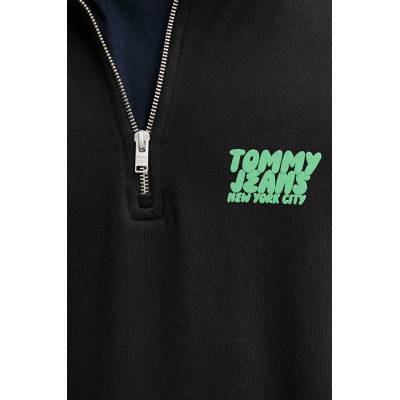 Tommy Hilfiger Памучен суичър Tommy Jeans в черно с принт DM0DM21865 (DM0DM21865)