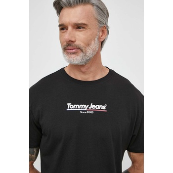 Tommy Jeans Памучна тениска Tommy Jeans в черно с принт DM0DM18590 (DM0DM18590)