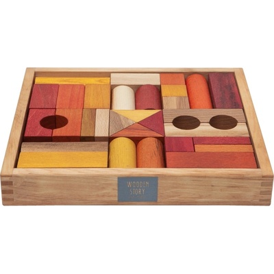 Wooden Story Kocky v drevenej krabičke - 30 ks - Farebné