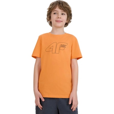4F tshirt FNK M166-70S-ORANGE oranžová