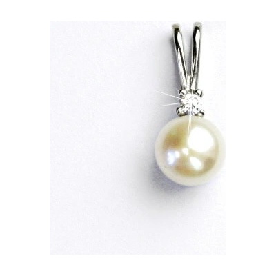 Čištín Zlatý přívěsek, přírodní perla bílá P 1207A