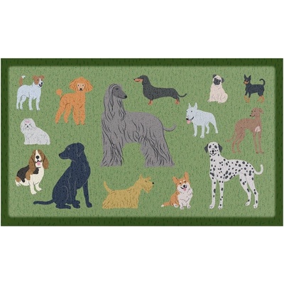 Artsy Mats Изтривалка 40x70 cm Dog Breeds - Artsy Doormats (DMW-DOGSONGREEN-7040)