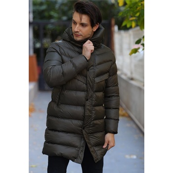 Goccix Мъжко водонепромокаемо и ветроустойчиво дълго яке с качулка - Каки #409085 (409085_Хаки)