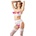 Cottelli Collection Shelf Bra, Suspender Belt and String Set 2221055 White 85B/L