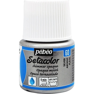 Farby na textil Pebeo Setacolor Opaque Shimmer 45 ml Shimmer silver