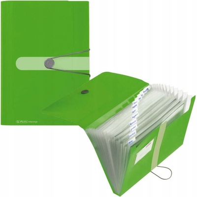 Herlitz Spisové desky easy orga A4 s 12dílným organizérem, zelené – Sleviste.cz