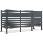 CoverTech Корпус за 3 контейнера за отпадъци 120l или 240l Halen CoverTech антрацит (CT086)