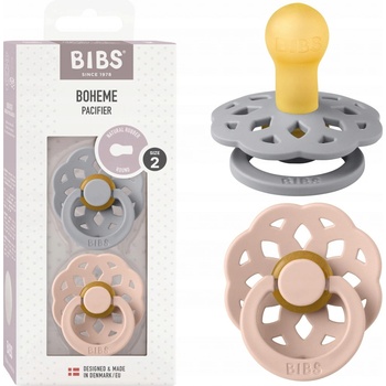 Bibs Boheme přírodní kaučuk 2ks sage cloud