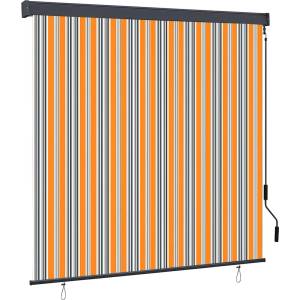 vidaXL Ролетна щора Жълто и Синьо 180 x 250 cm Текстил и Алуминий (362082)