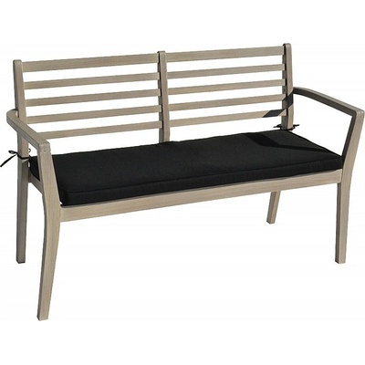 DEOKORK Záhradné lavica s poduškou CHESTERFIELD (sivá patina)