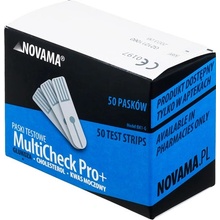 NOVAMA MULTICHECK PRO+, Testovací proužky na glukózu, 50ks