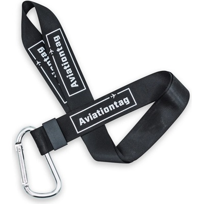 Šňůrka na krk AVIATIONTAG AviationTag Lanyard černá
