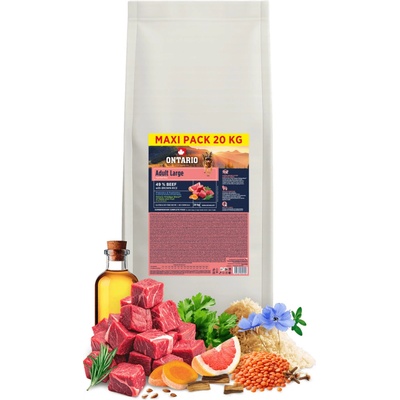 Ontario Adult Large Beef & Brown Rice 20 kg