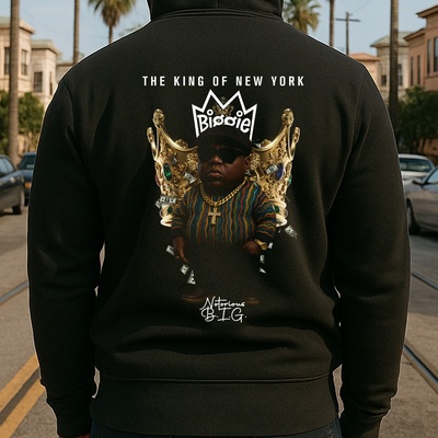 Hoodstyle Rap Toon Biggie Smalls The Notorious B. I. G. мъжко худиHOOD-hoodie-1420 - Черен , размер