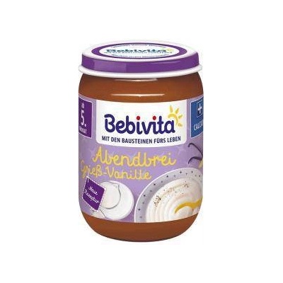 Bebivita Био млечна каша Bebivita, "Лека нощ" с грис и ванилия, 190гр, 9007253105026
