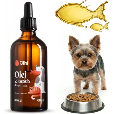 Olini Lososový olej pro psy a kočky Omega 3 100 ml