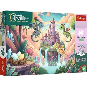 Trefl Пъзел Trefl от 100 части - Рицарят Трефлик и драконите (16576) - baby