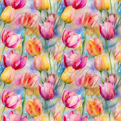 Softshell letní barevné tulipány by MIMI