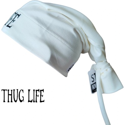 Street Knowledge Бийни шапка в бяло с бродерия Thug life Beanie Street KnowledgeSK-0063 - Бял, размер L/XL