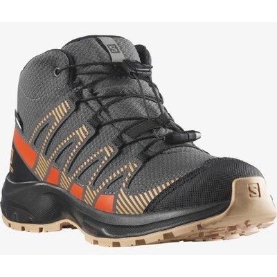 Salomon XA Pro V8 Mid CSWP J 417285 dětské vyšší nepromokavé trekové boty magnet/acorn – Zbozi.Blesk.cz