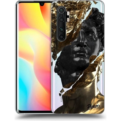 Pouzdro Picasee silikonové Xiaomi Mi Note 10 Lite - Black Gold čiré