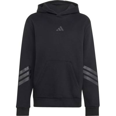 Adidas Детски суичър adidas Kid's Future Icons 3 Stripes Oversized Hoodie - Black / Black - размер 140 (EU) (704-6492-0112)