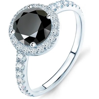 Image 1 of SAVICKI Годежен пръстен This is Love: бяло злато, черен диамант