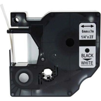 Pro Dymo Съвместима лента с Dymo 43613, S0720780, 6mm x 7m, черен печат / бял фон (43613)