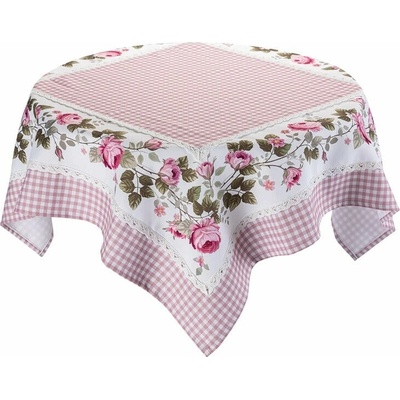 decoDoma Středový ubrus s potiskem PNOUCÍ RŮŽE 85x85 cm – Zbozi.Blesk.cz