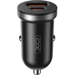 XO Зарядно за кола, CC56 PD, 30W QC, 1xUSB 1xUSB-C, черно - XO