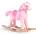 Moni Toys Люлка плюшена кон Rose розов (106086)