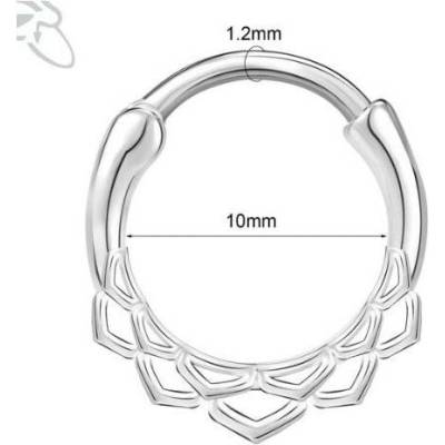 Prosperk náušnice piercing do nosu septum vlnitý S2562