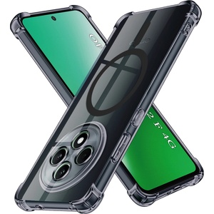 Techsuit Калъф за Oppo Reno12 F 4G / Reno12 F 5G / Reno12 FS 4G / Reno12 FS 5G - Techsuit - Удароустойчив Clear Silicone MagSafe - Черен дим