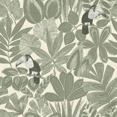 Green&Co Vliesová tapeta Rio Khaki, rozmery 0,53x10,05 m