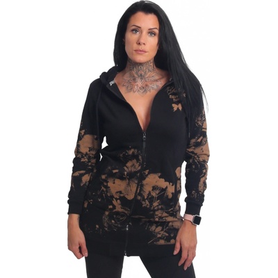 Yakuza dámska mikina na zips Wild Flowers GHZB 22120 black