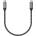 Satechi USB4 USB-C to USB-C Cable, 8K, 100W, 40Gbps - здрав USB4 кабел с въжена оплетка за устройства с USB-C порт (25 см) (черен)